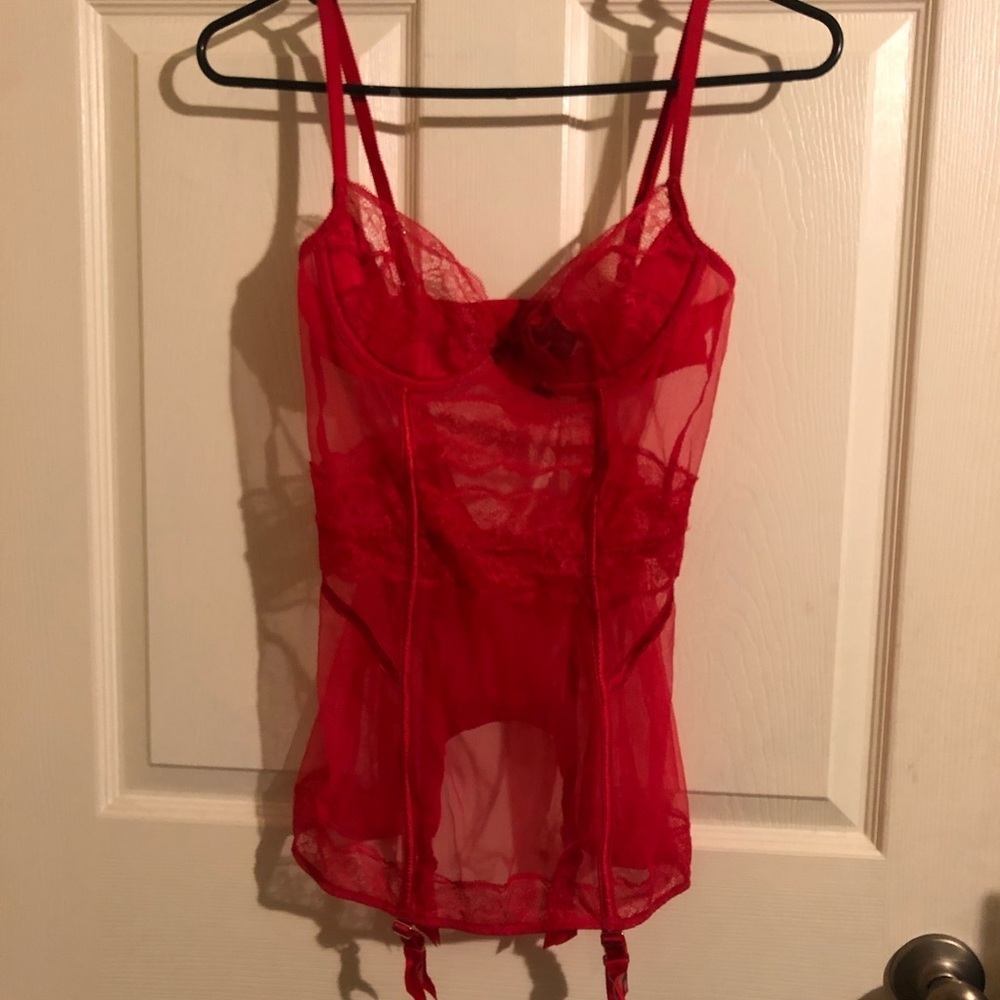 Victoria's Secret Red Sheer Chemise